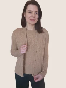 Megztinis iš dviejų dalių - merino vilna, viskozė, kašmyras