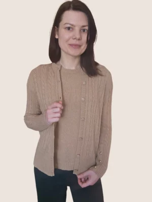 Megztinis iš dviejų dalių - merino vilna, viskozė, kašmyras